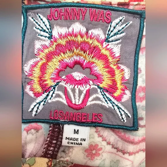 Johnny Was Thena Box Pleat Short Sleeve Swing Tee Size M - Picture 3 of 6